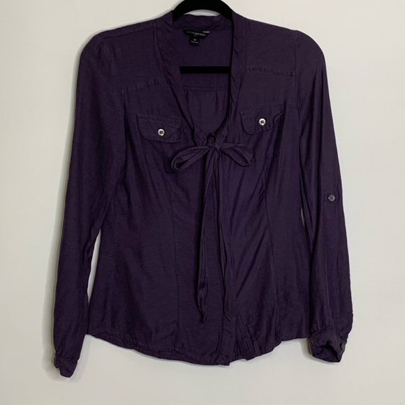 Banana Republic Factory Women’s XS Blouse Purple - Picture 2 of 7